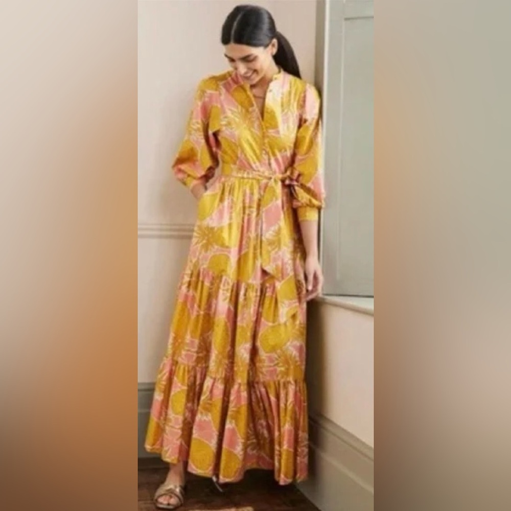 Boden Pinapple Print Maxi Dress - Picture 11 of 11